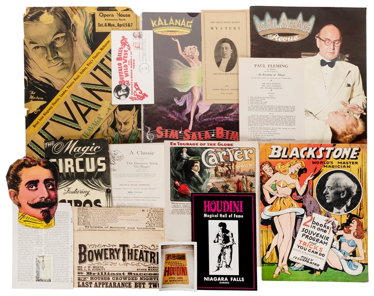  [EPHEMERA] Group of Vintage Magic Ephemera. 1910s – 50s. In...