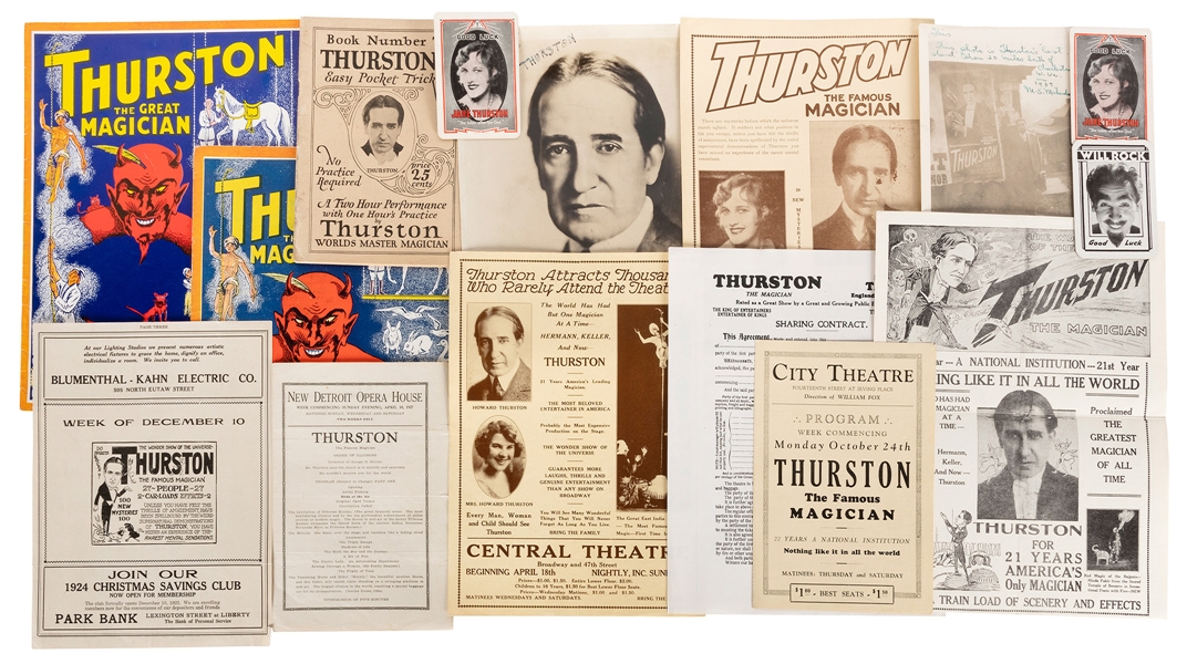  THURSTON, Howard (1869 – 1936). Collection of Thurston Ephe...