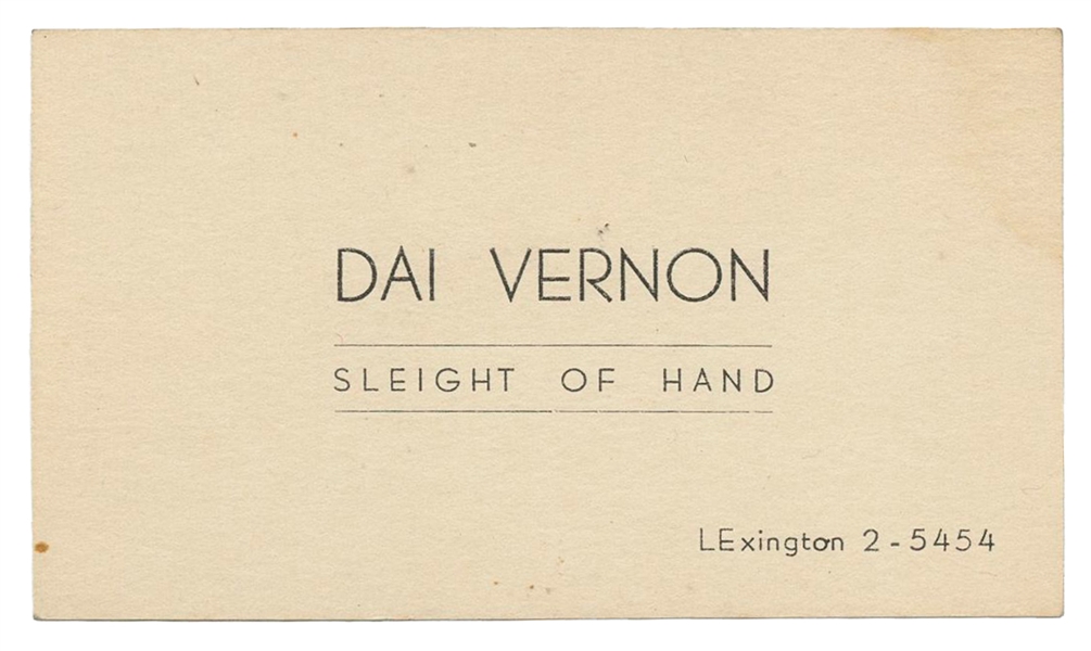  VERNON, Dai (David Frederick Winfield Verner, 1894 - 1992)....