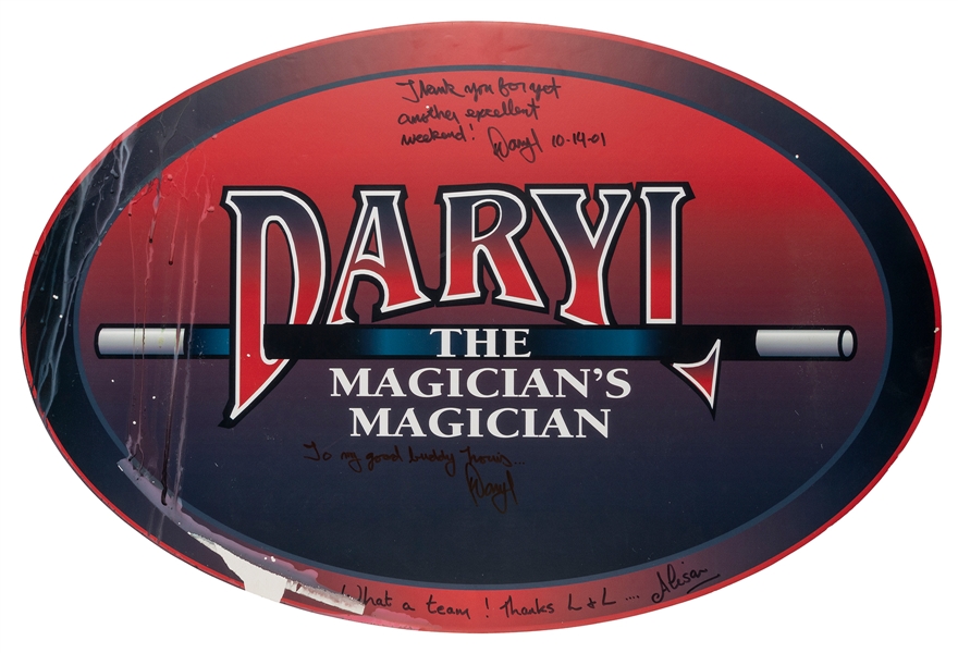  Screen-Used Background sign for Daryl The Magician’s Magici...