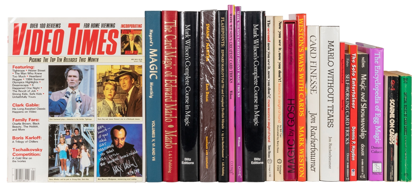  Lot of nearly 45 assorted books on magic and tricks. [V.p.,...