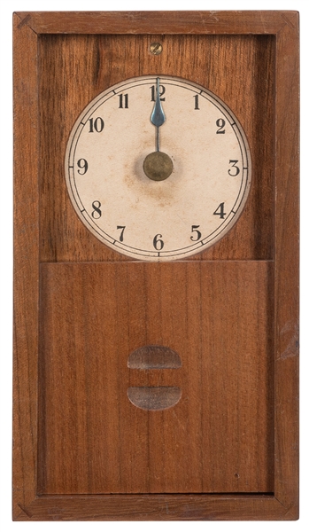  Wonder Clock. London: Davenports, ca. 1930. Walnut box with...