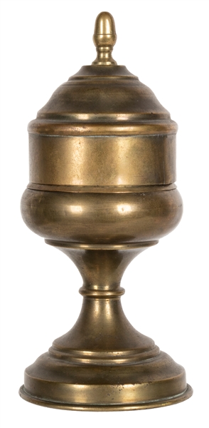  Snuff Vase. Circa 1900. Spun brass vase changes one object ...