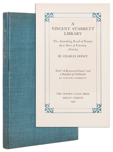  [STARRETT, Vincent (1886-1974)]. -- HONCE, Charles (1895-19...