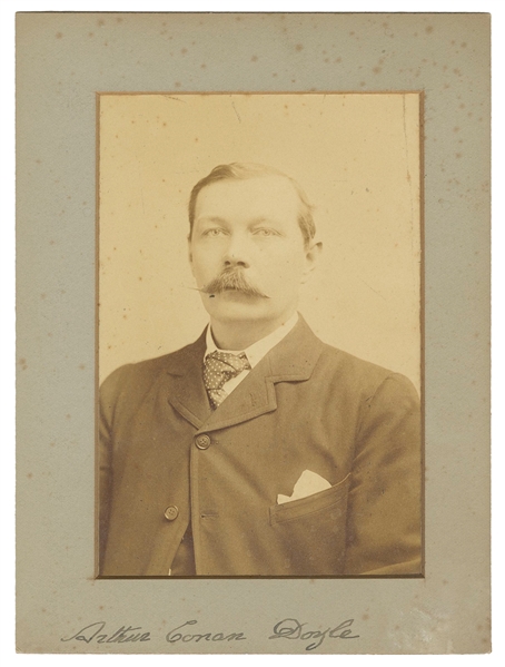  [DOYLE, Arthur Conan (1859-1930)]. Cabinet card photograph....