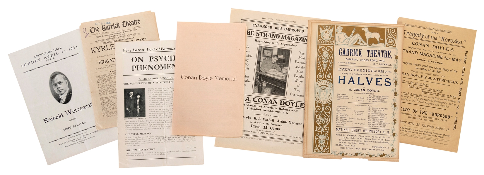  [DOYLE, Arthur Conan (1859-1930)]. A group of 7 pamphlets, ...