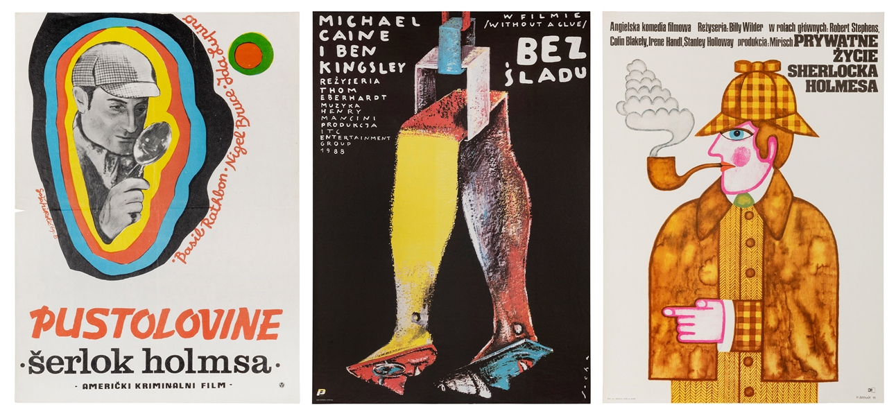  [SHERLOCKIANA]. A group of 3 foreign-language movie posters...