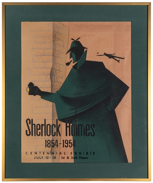  Original artwork for a poster advertising the Sherlock Holm...