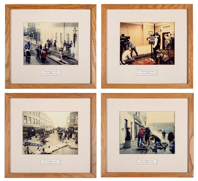  A group of 4 full-color behind-the-scenes framed photograph...