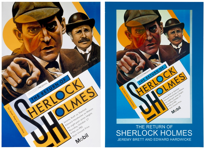  A pair of posters for “The Return of Sherlock Holmes on Mys...