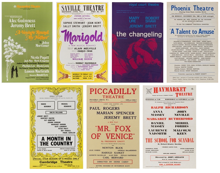  A group of 11 theatrical posters for British stage producti...