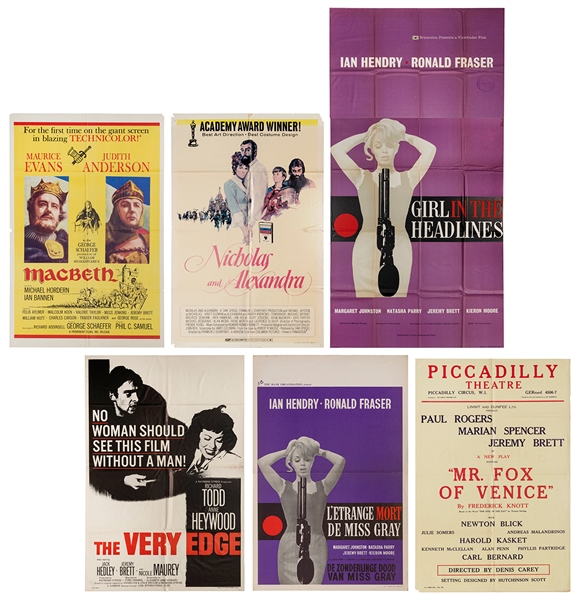  A group of five movie posters and one theatre poster, all f...