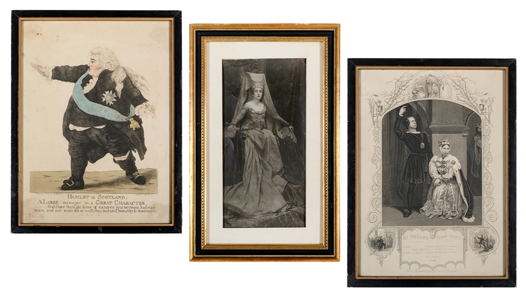  A group of 3 theatrical images. Including: DIGHTON, Robert ...