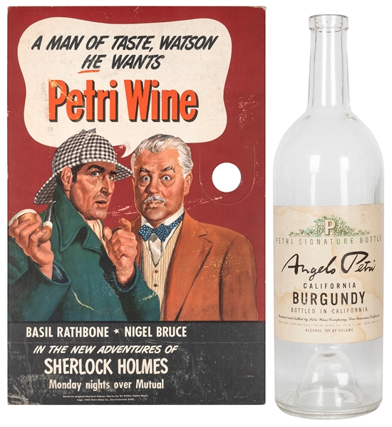  Advertisement for “Petri Wine” featuring Basil Rathbone as ...