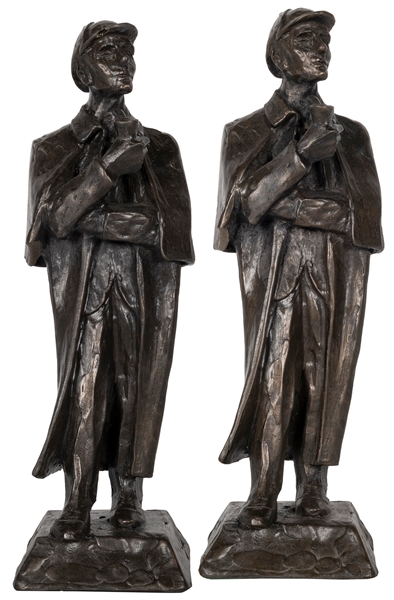  DOUBLEDAY, John (b. 1947). A pair of Sherlock Holmes bronze...