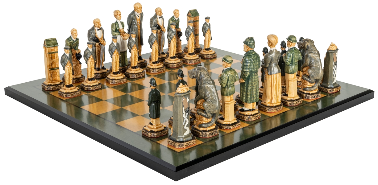  Sherlock Holmes Chess Set. [England: Studio Anne Carlton]. ...