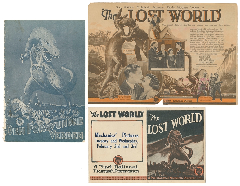  A group of 3 small flyers for the 1925 film version of “The...