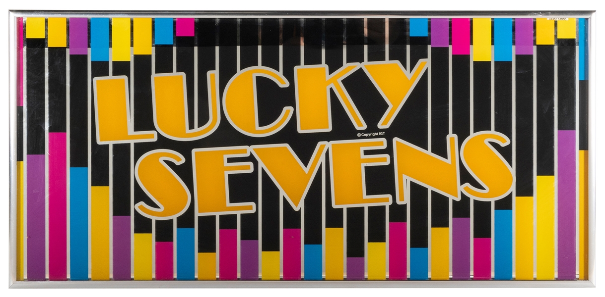  Lucky Sevens sign. [Tahoe City: IGT, n.d.]. Mirrored sign. ...
