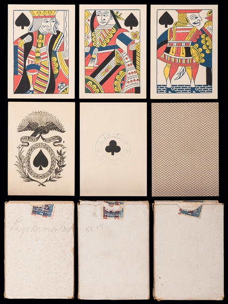  Four Packs American Manufacture Faro Playing Cards. New Yor...