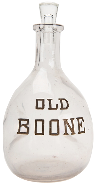  Old Boone Pinched Back Bar Bottle. Louisville, ca. 1900. Ni...
