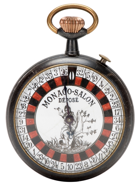  Roulette Gambling Pocket Watch. Monaco-Salon. French, ca. 1...