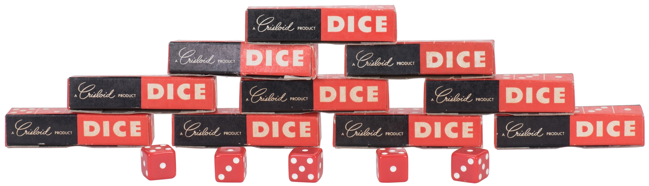  Ten Sets of 1-3-5 and 2-4-6 Dice. Providence: Crisloid Plas...