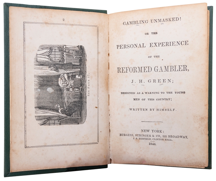  GREEN, Jonathan Harrington (1813-1887). Gambling Unmasked! ...