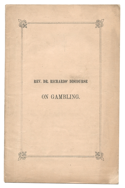  [GREEN, Jonathan Harrington (1813-1887)]. RICHARD, Rev. Joh...