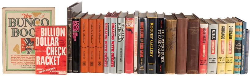  [CRIME AND CONS]. A group of nearly 50 titles on crime, con...