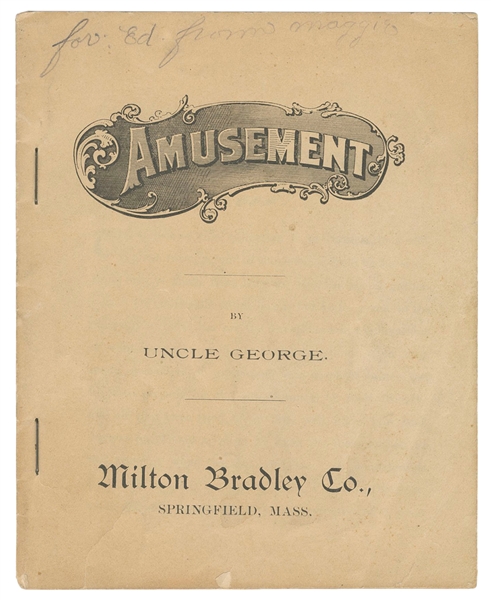  [PUZZLES AND DRAWING ROOM GAMES]. Amusement by Uncle George...