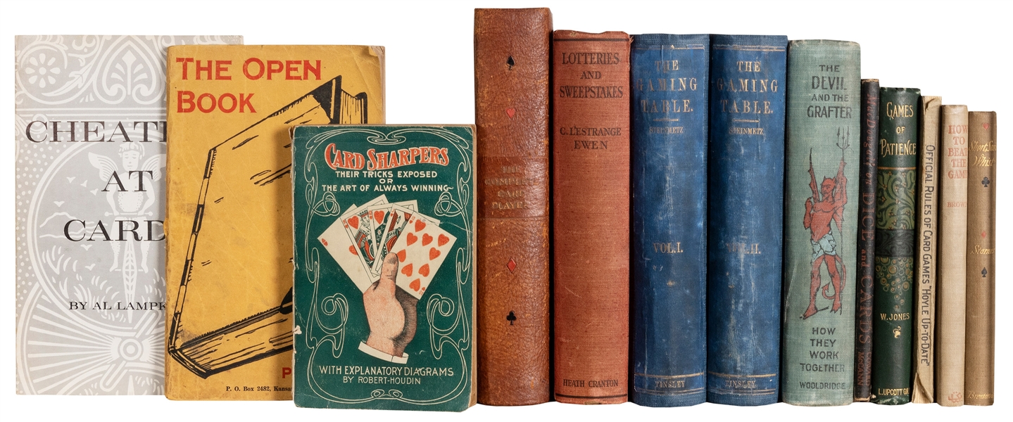  Lot of 12 Books and Pamphlets on Games and Cheating. [V.p.,...