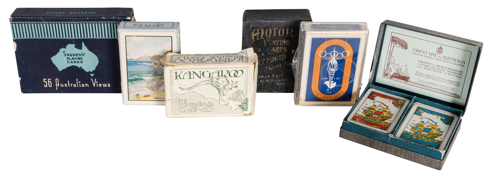  [AUSTRALIA]. Group of six decks and sets of playing cards. ...