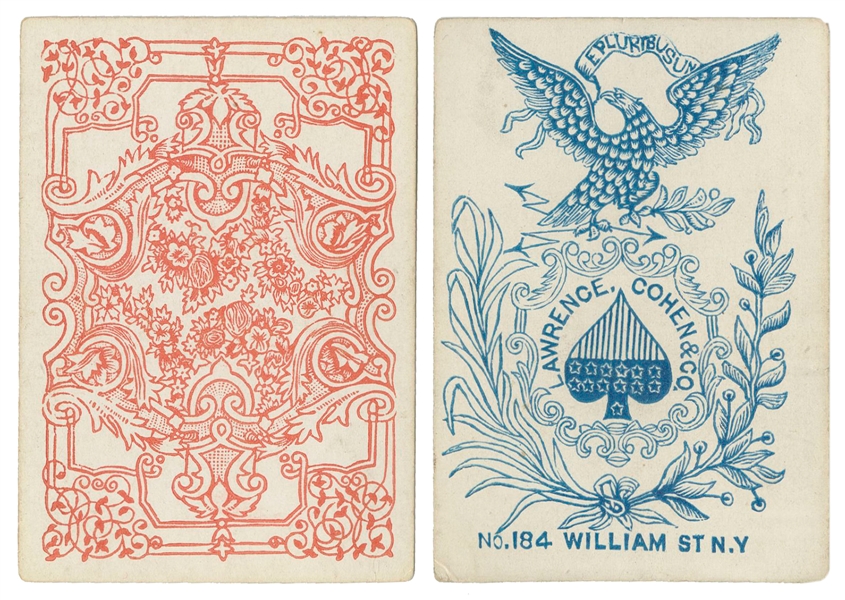  Lawrence, Cohen & Co. Playing Cards. New York, ca. 1860s. 3...