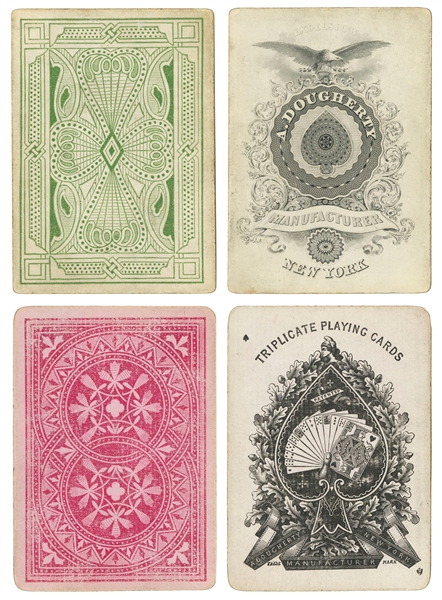  Andrew Dougherty. Two Playing Card Decks. New York, ca. 187...