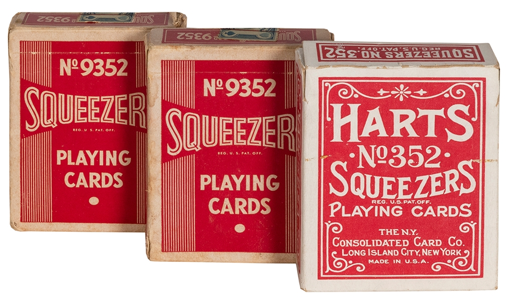  Samuel Hart Squeezers. Group of Three Decks. New York: NYCC...