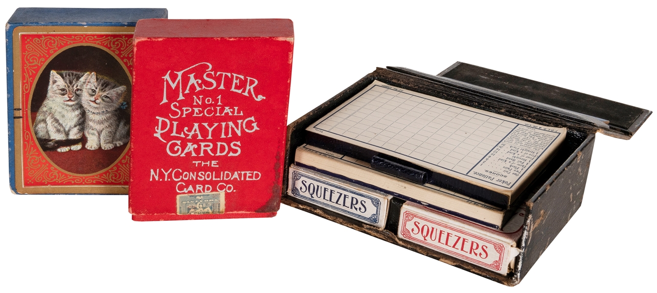  Group of N.Y. Consolidated Card Co. Decks. New York, ca. 18...