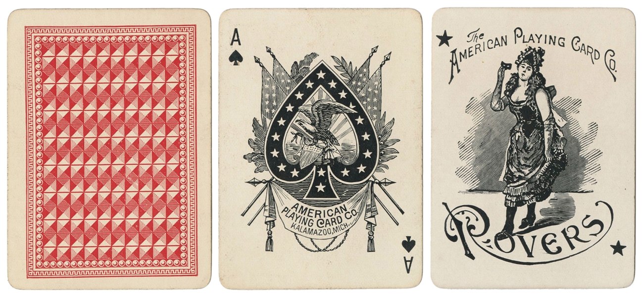  American Playing Card Deck Co. Rovers #20. Kalamazoo, 1898....