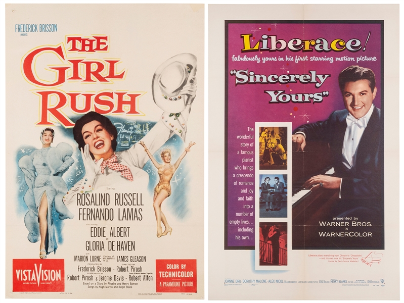  Group of 2 lithograph movie posters, including: The Girl Ru...