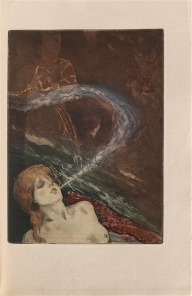 Édouard chimot作銅版画アンティーク骨董