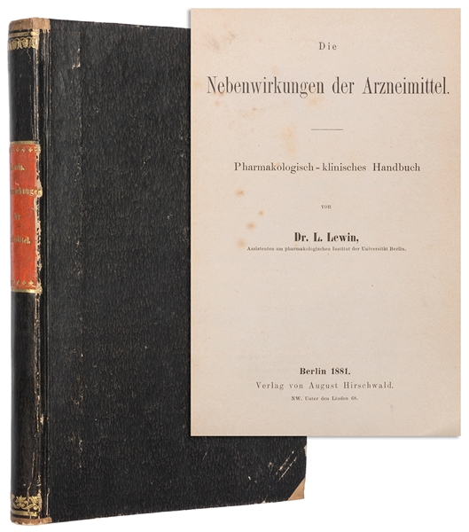  LEWIN, Louis (1850-1929). Die Nebenwirkungen der Arzneimitt...