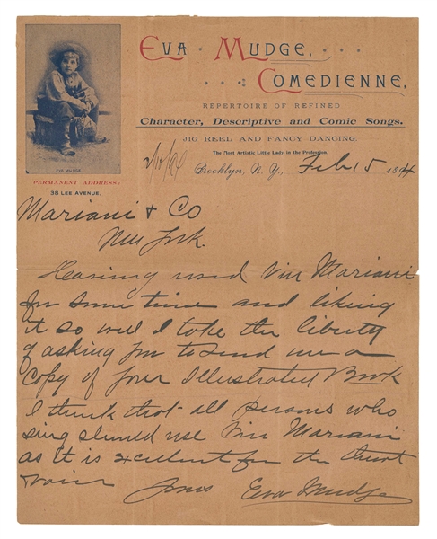  [VIN MARIANI]. A large archive of 85 autograph letters sign...