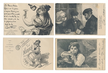  [VIN MARIANI]. A group of 144 advertisement postcards desig...