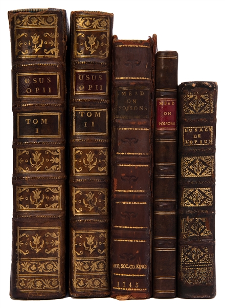  [EARLY TITLES ON DRUGS]. A group of 4 titles in 5 volumes, ...