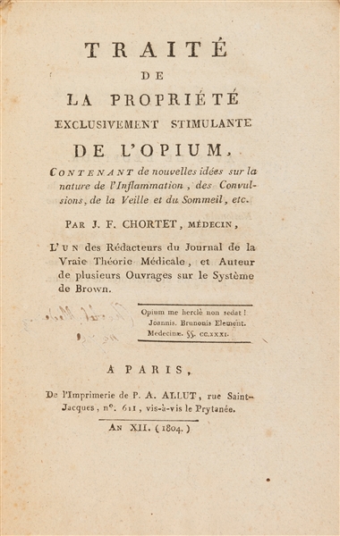  CHORTET, Jean Francois. Traité de la propriété exclusivemen...