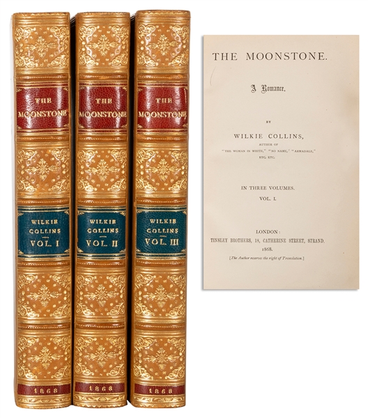  COLLINS, Wilkie (1824-1889). The Moonstone. A Romance. Lond...