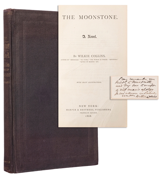  COLLINS, Wilkie (1824-1889). The Moonstone. A Romance. New ...