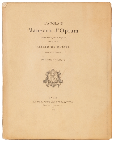  MUSSET, Alfred de (1810-1857). L’Anglais Mangeur d’Opium. P...