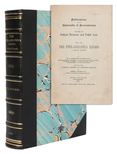  DU BOIS, William Edward Burghardt (1868-1963). The Philadel...