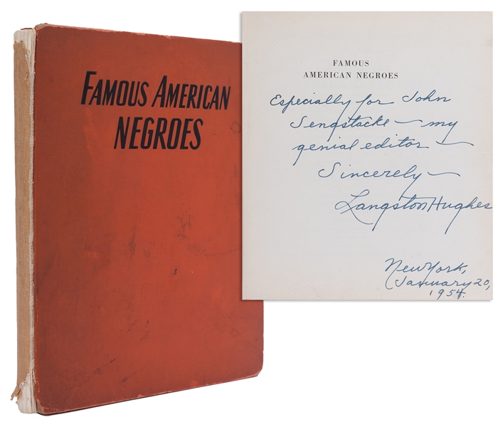  HUGHES, Langston (1901-1967). Famous American Negroes. New ...