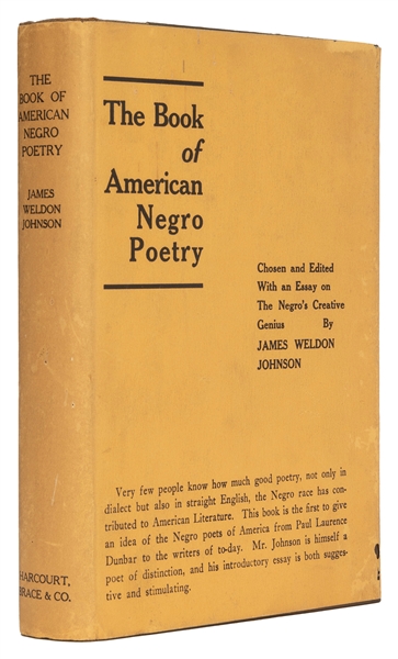  JOHNSON, James Weldon (1871-1938), editor. The Book of Amer...